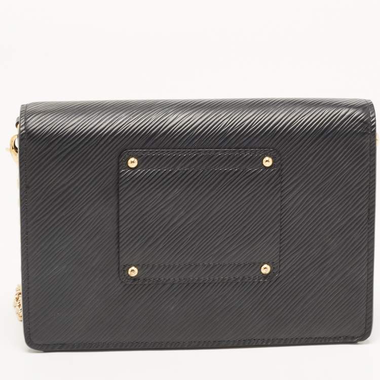 مملوكة مسبقًا Louis Vuitton Black Epi Leather Twist Belt Wallet On Chain