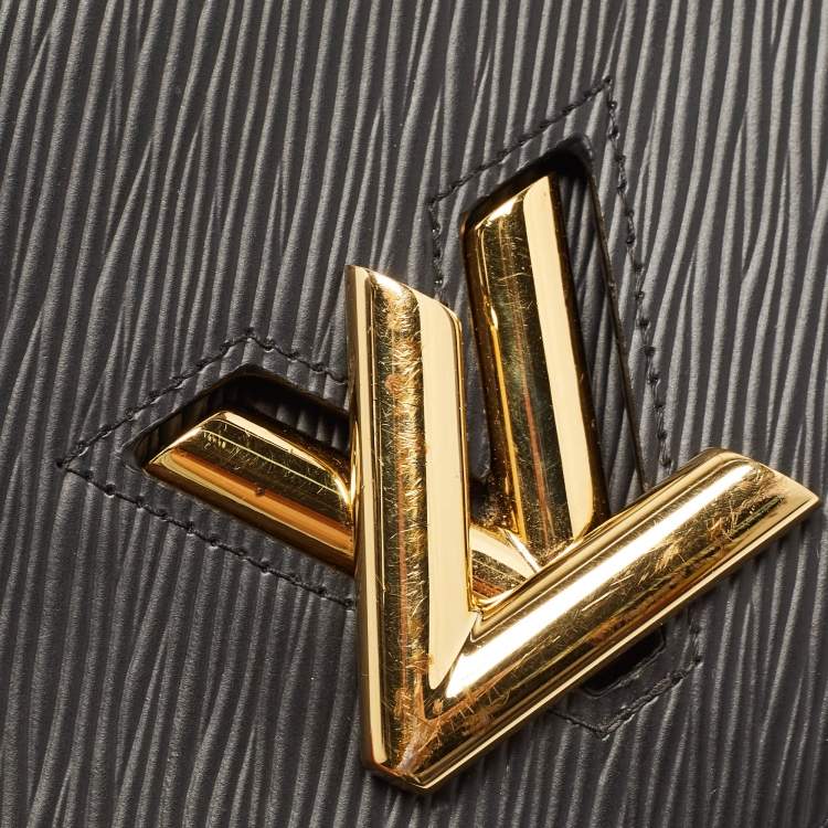 مملوكة مسبقًا Louis Vuitton Black Epi Leather Twist Belt Wallet On Chain