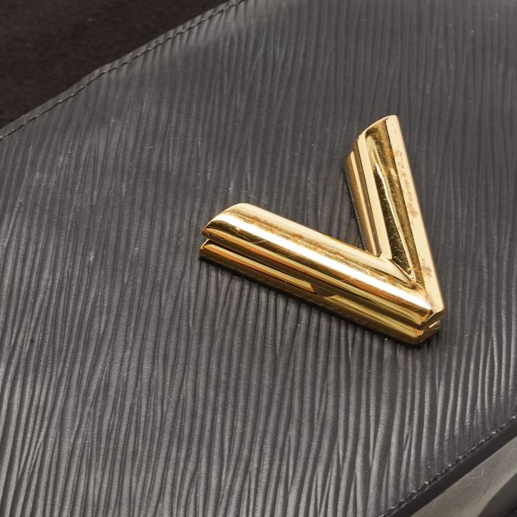مملوكة مسبقًا Louis Vuitton Black Epi Leather Twist Belt Wallet On Chain