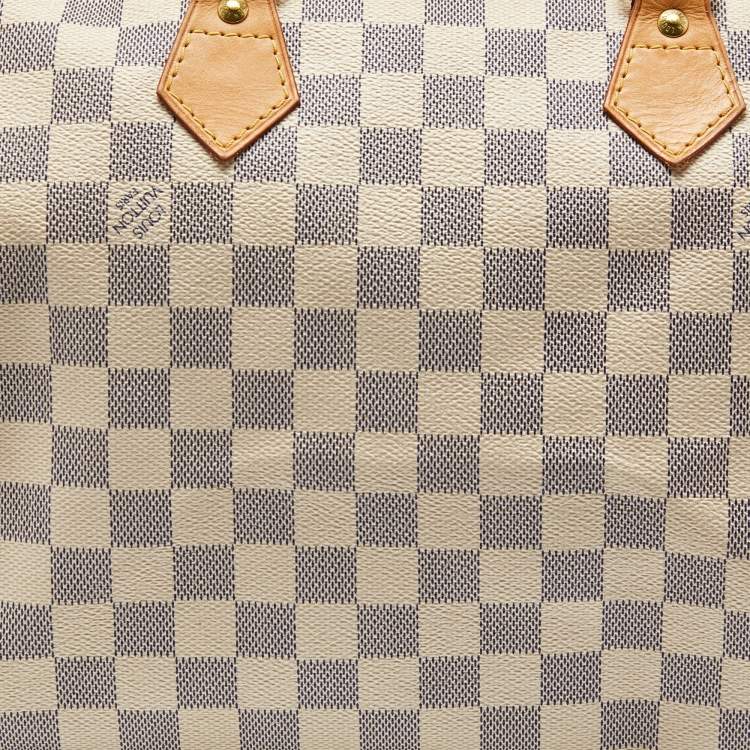 Pre Owned Louis Vuitton Damier Azur Canvas Speedy 30 Bag