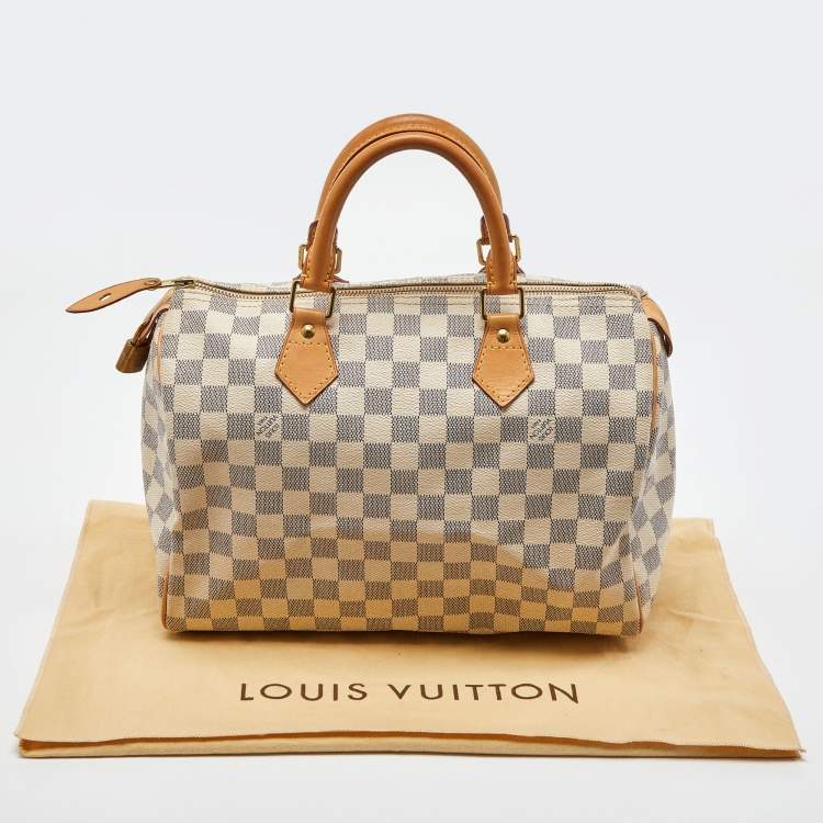 Pre Owned Louis Vuitton Damier Azur Canvas Speedy 30 Bag