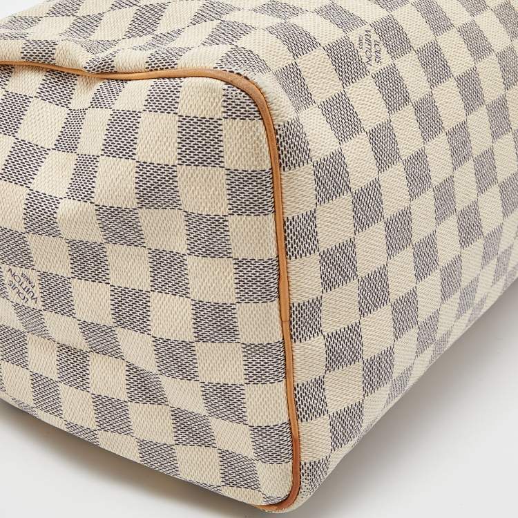 Pre Owned Louis Vuitton Damier Azur Canvas Speedy 30 Bag