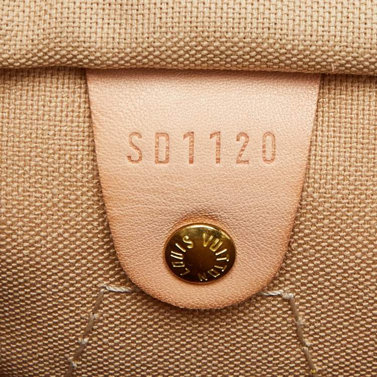Pre Owned Louis Vuitton Damier Azur Canvas Speedy 30 Bag