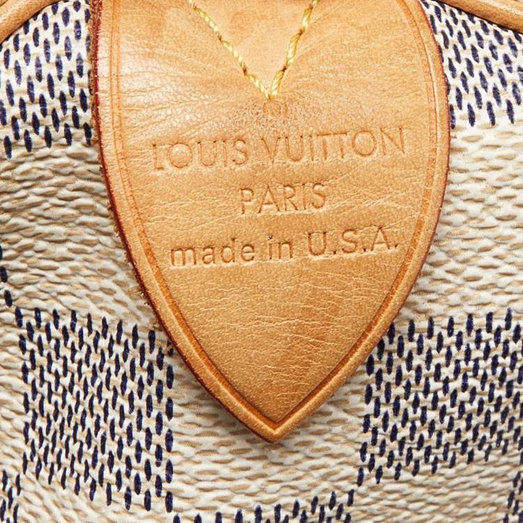 Pre Owned Louis Vuitton Damier Azur Canvas Speedy 30 Bag