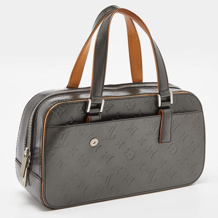 Pre Owned Louis Vuitton Grey Monogram Leather Mat Shelton Bag