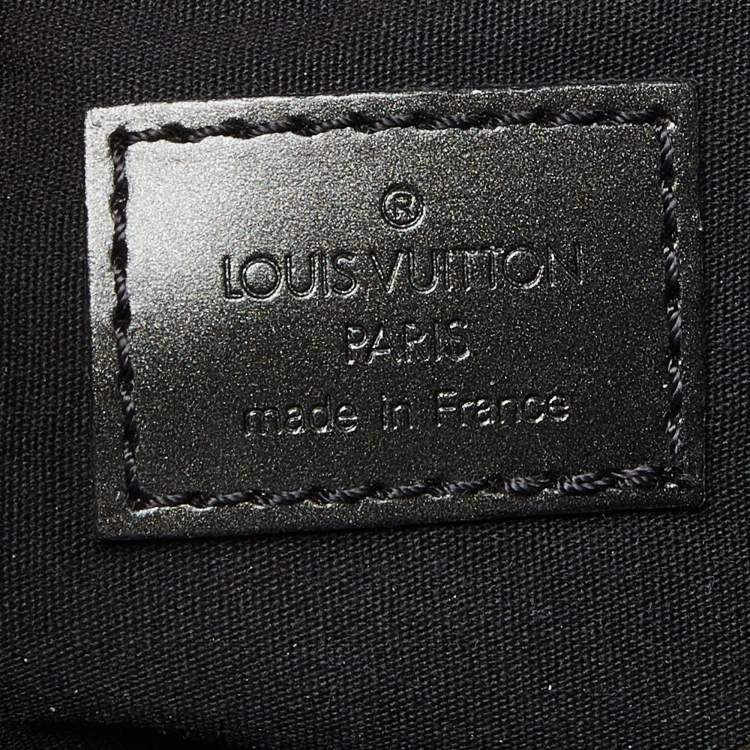 Pre Owned Louis Vuitton Grey Monogram Leather Mat Shelton Bag