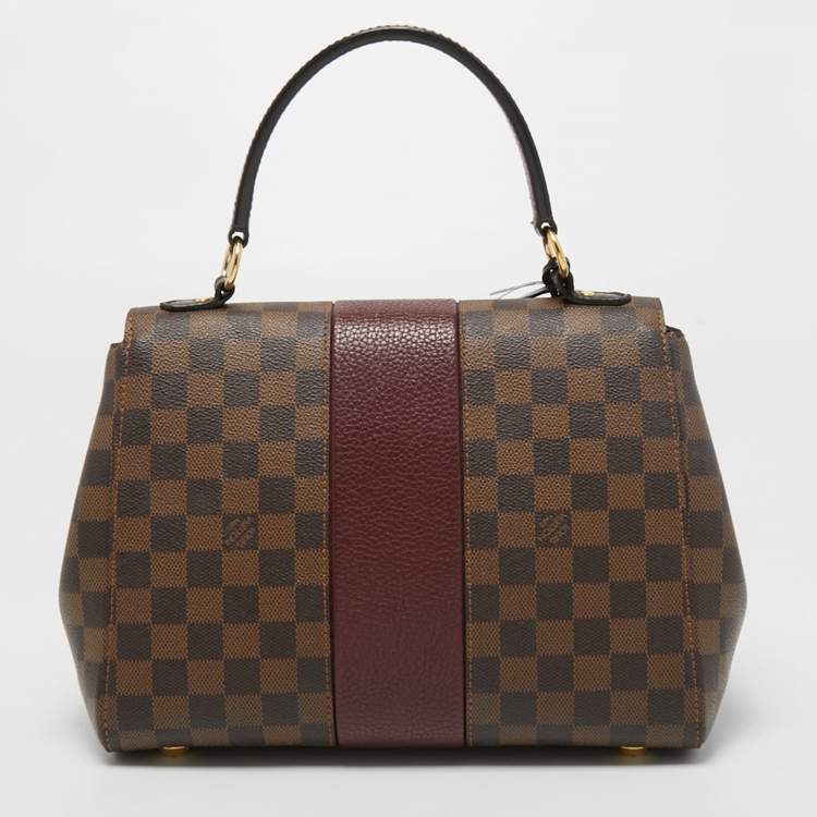 Pre Owned Louis Vuitton Bordeaux Damier Ebene Canvas Bond Street Bag            