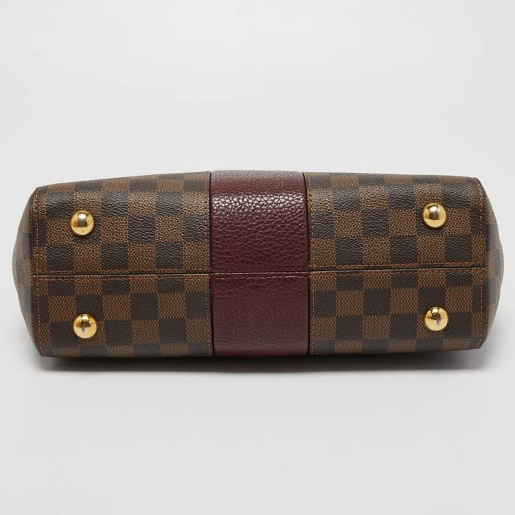 Pre Owned Louis Vuitton Bordeaux Damier Ebene Canvas Bond Street Bag            