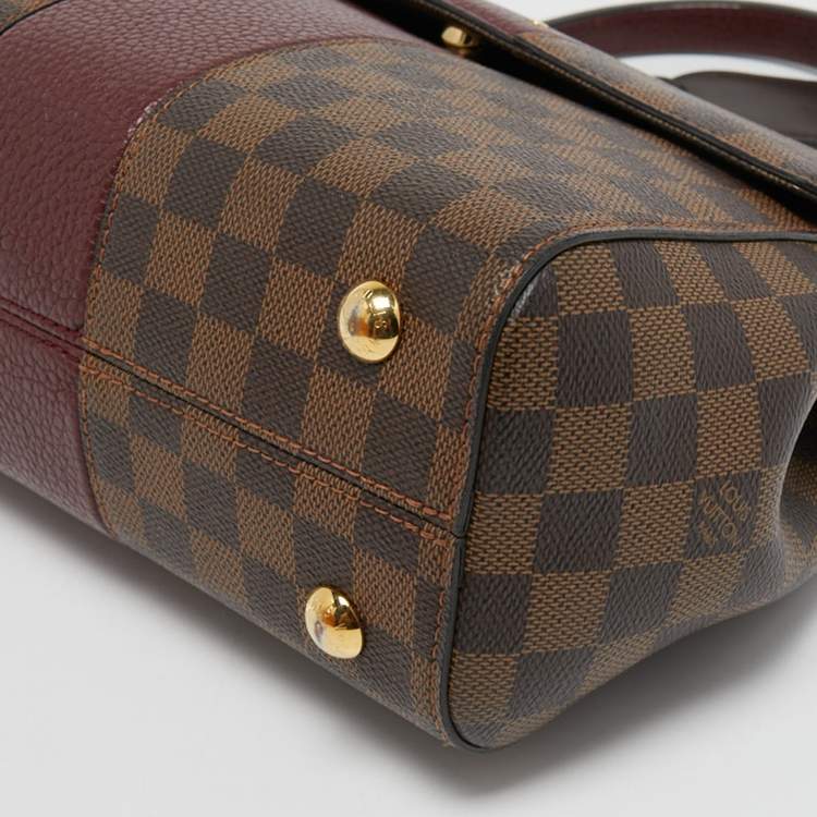 Pre Owned Louis Vuitton Bordeaux Damier Ebene Canvas Bond Street Bag            