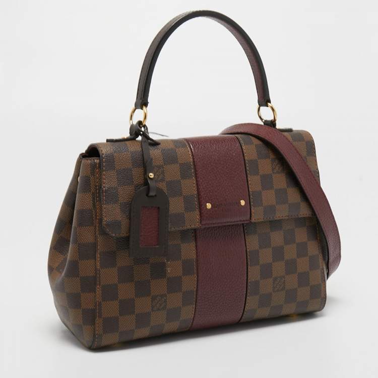 Pre Owned Louis Vuitton Bordeaux Damier Ebene Canvas Bond Street Bag            