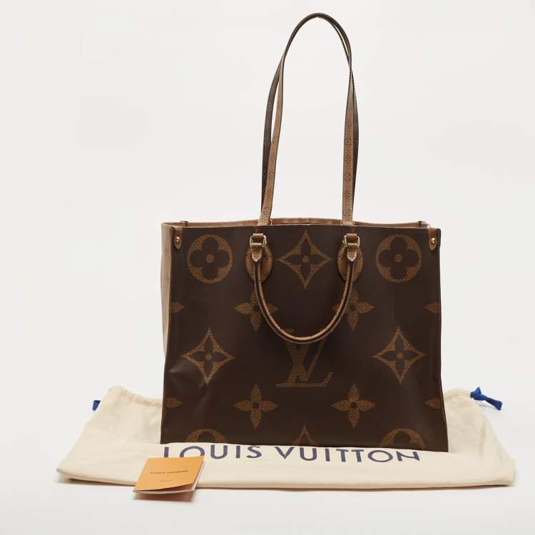 Pre Owned Louis Vuitton Monogram Reverse Giant Canvas OnTheGo GM Bag