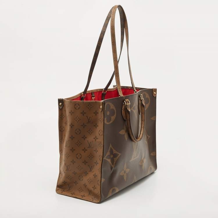 Pre Owned Louis Vuitton Monogram Reverse Giant Canvas OnTheGo GM Bag