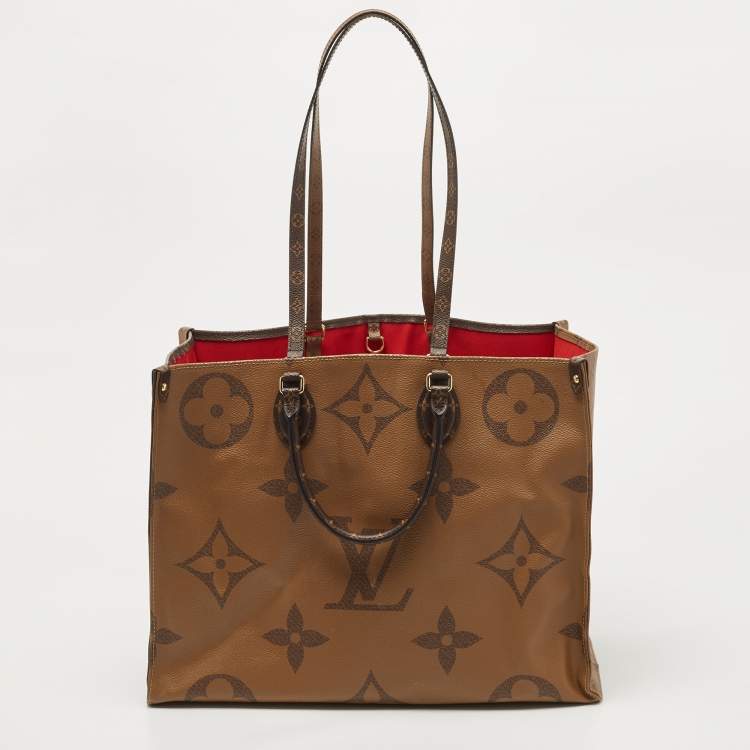 Pre Owned Louis Vuitton Monogram Reverse Giant Canvas OnTheGo GM Bag