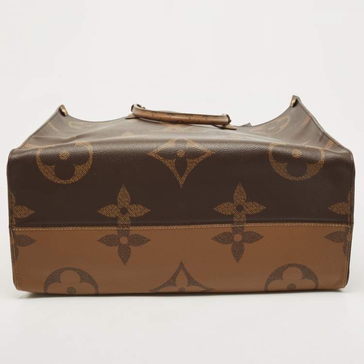 Pre Owned Louis Vuitton Monogram Reverse Giant Canvas OnTheGo GM Bag