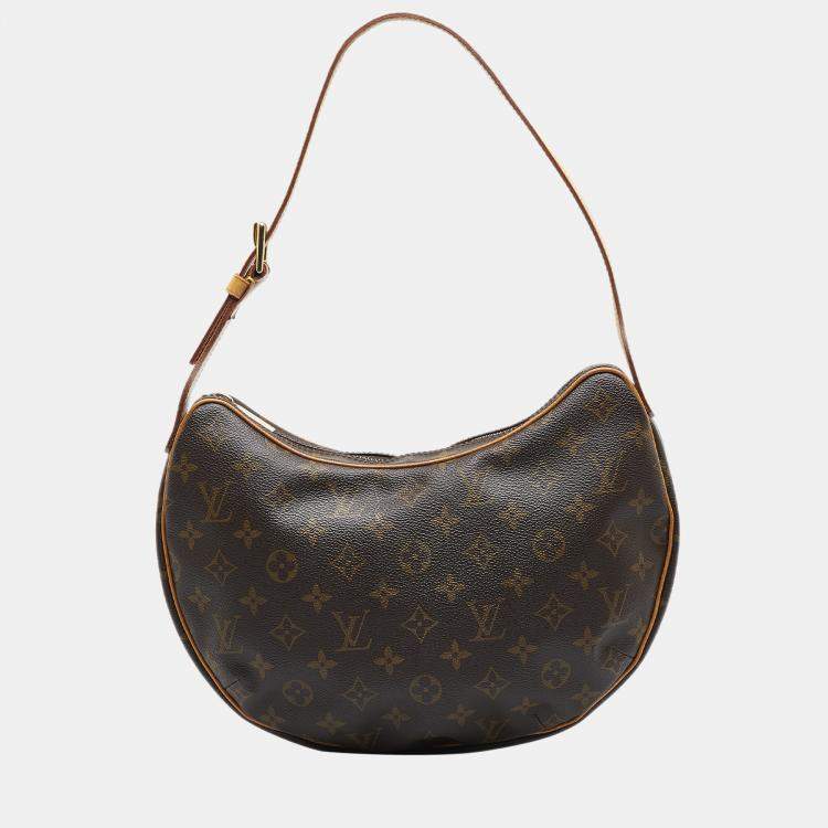 Louis+Vuitton+Croissant+Shoulder+Bag+MM+Brown+Monogram+Canvas for