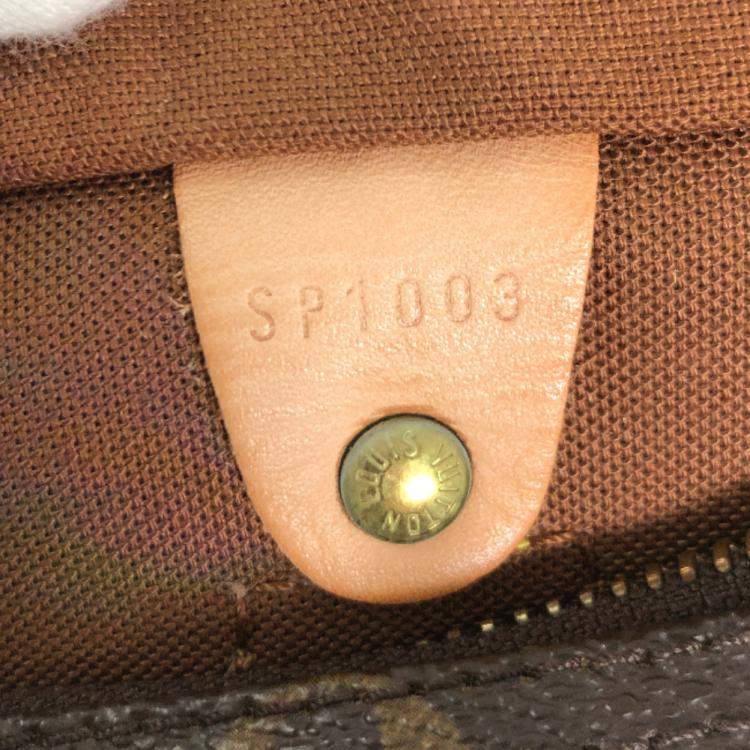 Pre Owned Louis Vuitton Brown Canvas Monogram Speedy 25 Satchel Bag 