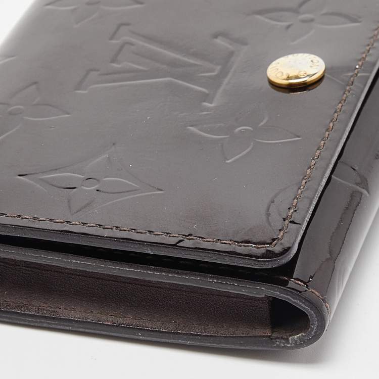 مملوكة مسبقًا Louis Vuitton Amarante Monogram Vernis Flap Card Case