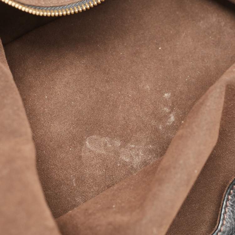 Pre Owned Louis Vuitton Black Monogram Mahina Leather Surya L Bag