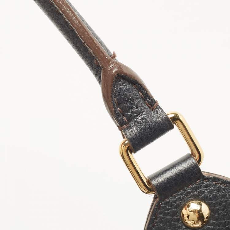 Pre Owned Louis Vuitton Black Monogram Mahina Leather Surya L Bag