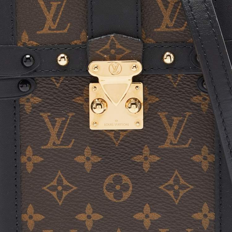 Pre Owned Louis Vuitton Brown/Black Monogram Canvas Pochette Trunk Vertical Bag