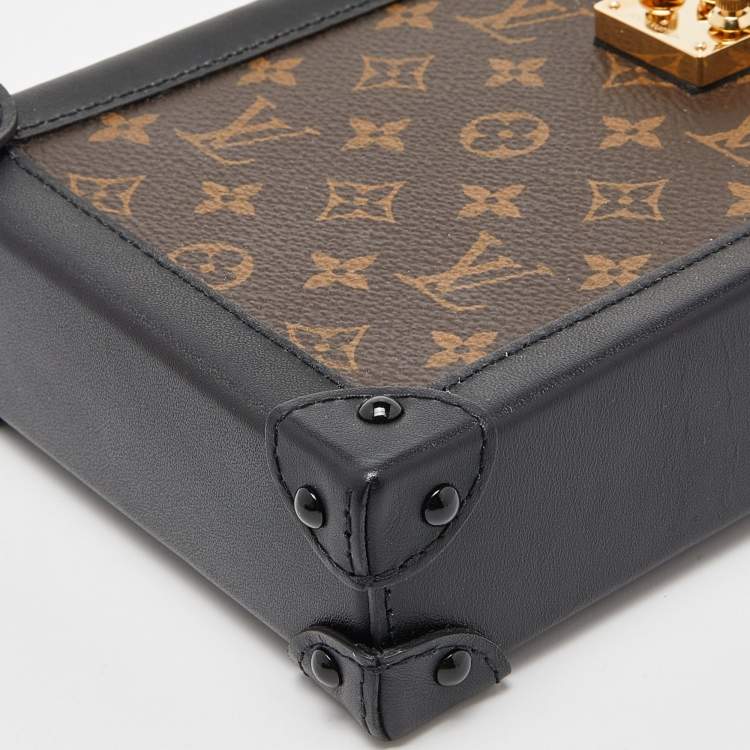 Pre Owned Louis Vuitton Brown/Black Monogram Canvas Pochette Trunk Vertical Bag
