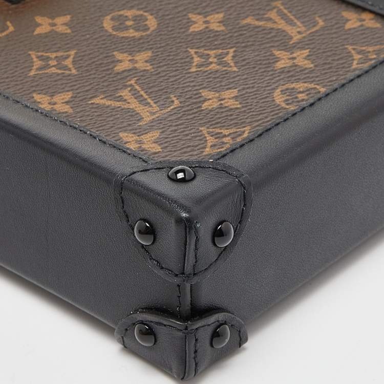 Pre Owned Louis Vuitton Brown/Black Monogram Canvas Pochette Trunk Vertical Bag