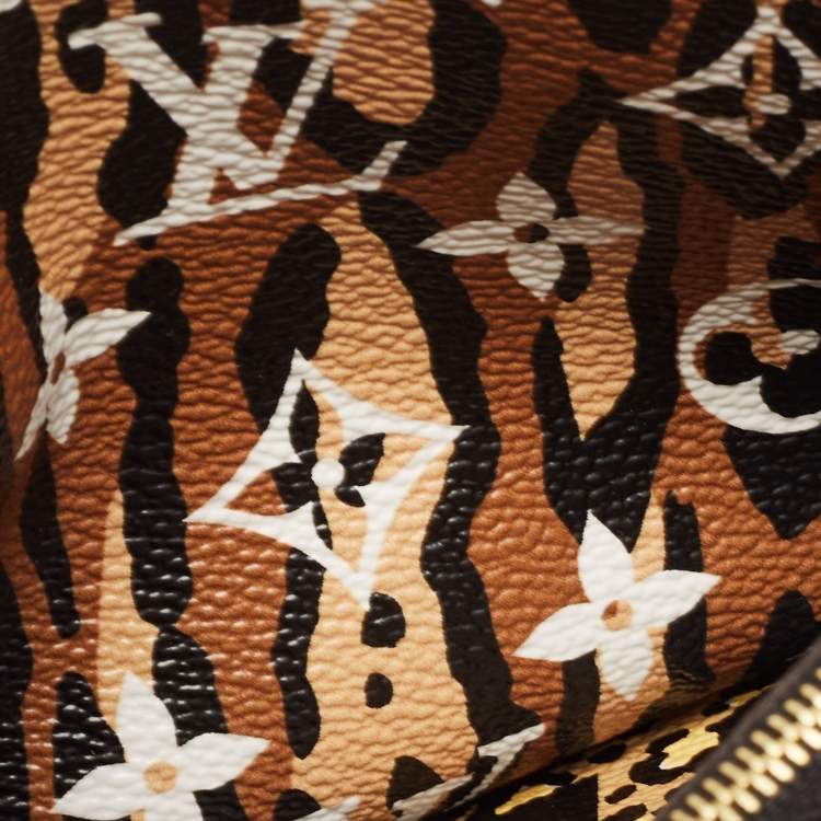 Pre Owned Louis Vuitton Black Monogram Giant Canvas Jungle Double Zip Pochette