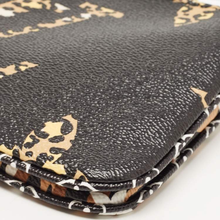 Pre Owned Louis Vuitton Black Monogram Giant Canvas Jungle Double Zip Pochette