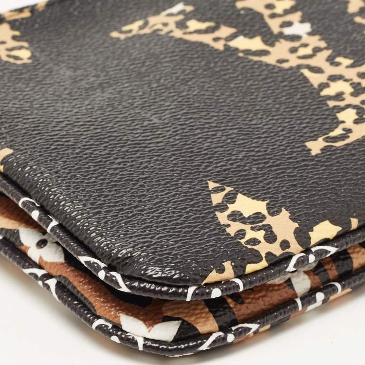 Pre Owned Louis Vuitton Black Monogram Giant Canvas Jungle Double Zip Pochette
