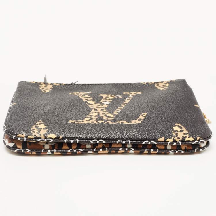 Pre Owned Louis Vuitton Black Monogram Giant Canvas Jungle Double Zip Pochette
