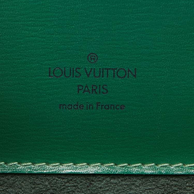 Pre Owned Louis Vuitton Borneo Green Epi Leather Cluny Bag