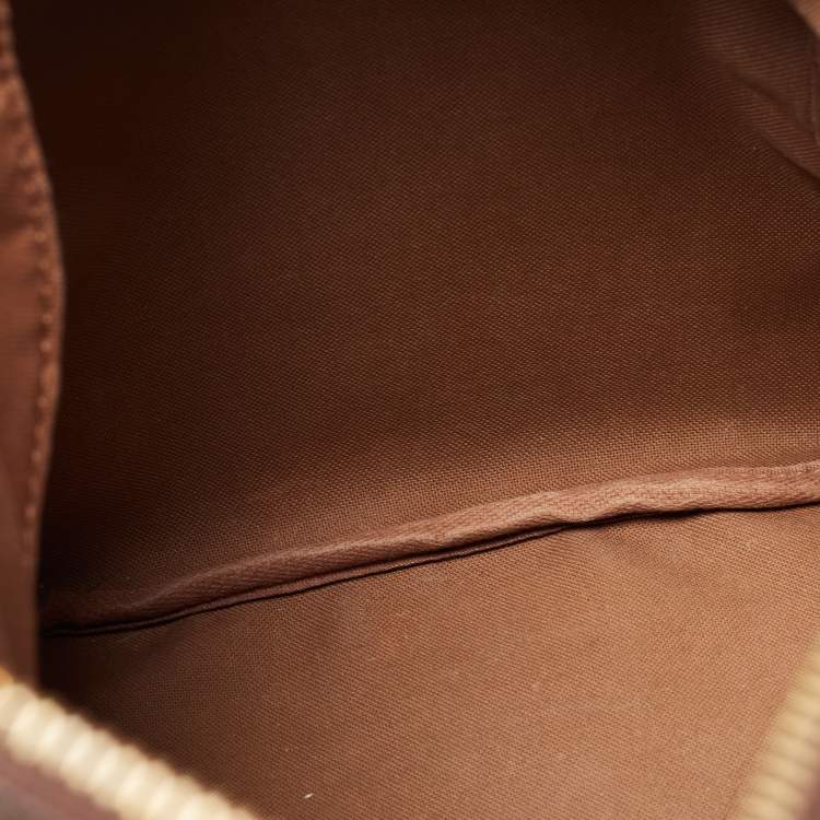 Pre Owned Louis Vuitton Brown Canvas Monogram Speedy 35 Handbag
