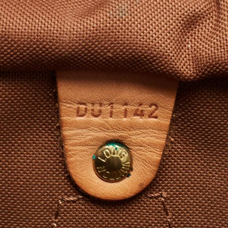 Pre Owned Louis Vuitton Brown Canvas Monogram Speedy 35 Handbag