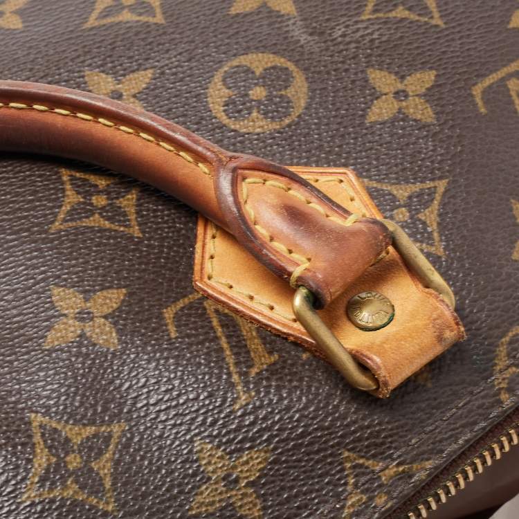 Pre Owned Louis Vuitton Brown Canvas Monogram Speedy 35 Handbag