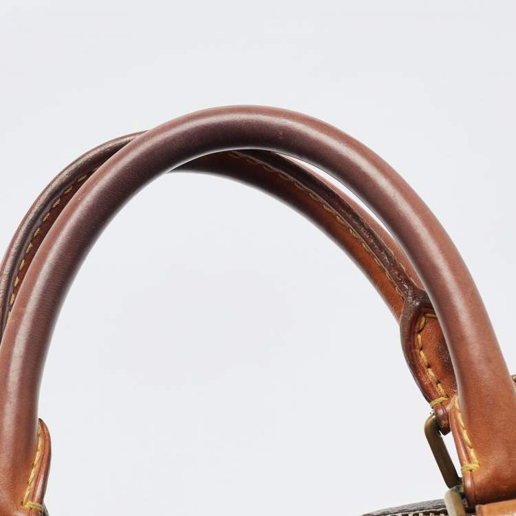 Pre Owned Louis Vuitton Brown Canvas Monogram Speedy 35 Handbag