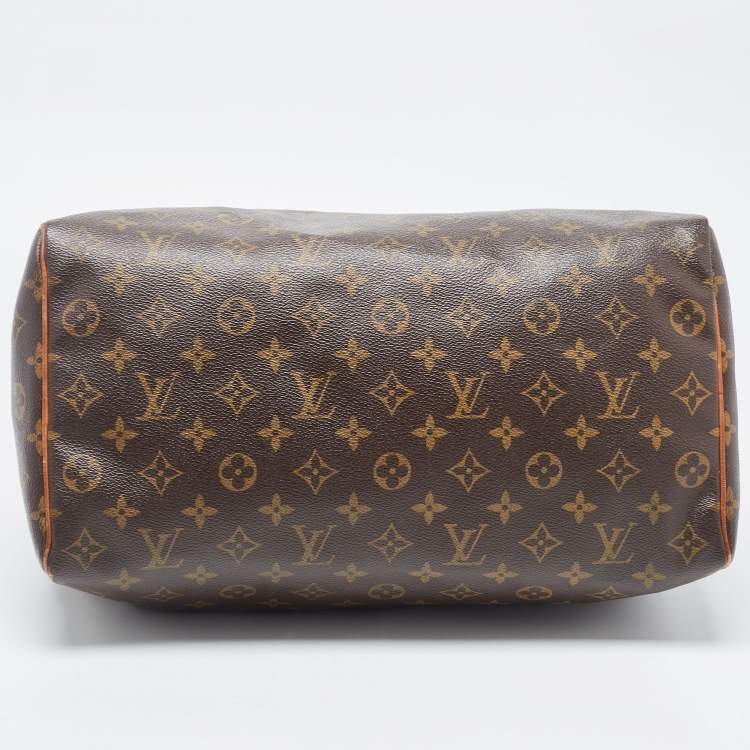 Pre Owned Louis Vuitton Brown Canvas Monogram Speedy 35 Handbag