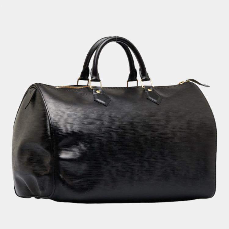 LOUIS VUITTON Epi Leather Black Speedy 35 Satchel Bag