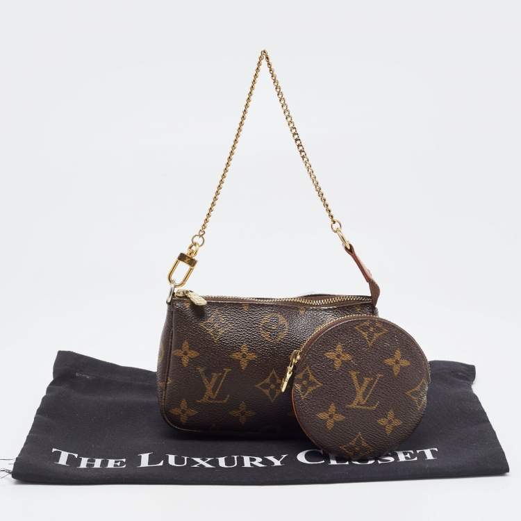 Pre Owned Louis Vuitton Monogram Canvas Mini Pochette Accessoires 