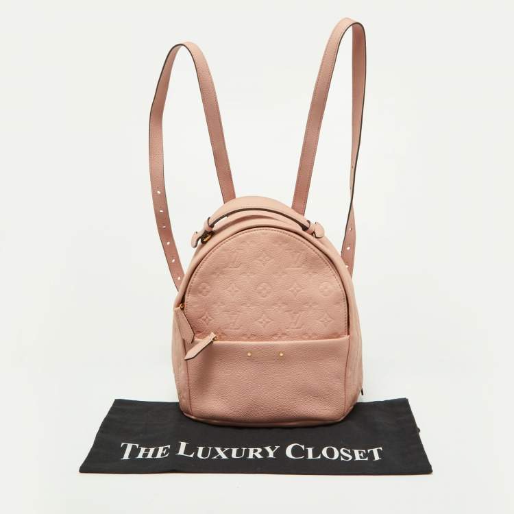 Pre Owned Louis Vuitton Rose Poudre Monogram Empreinte Leather Sorbonne Backpack