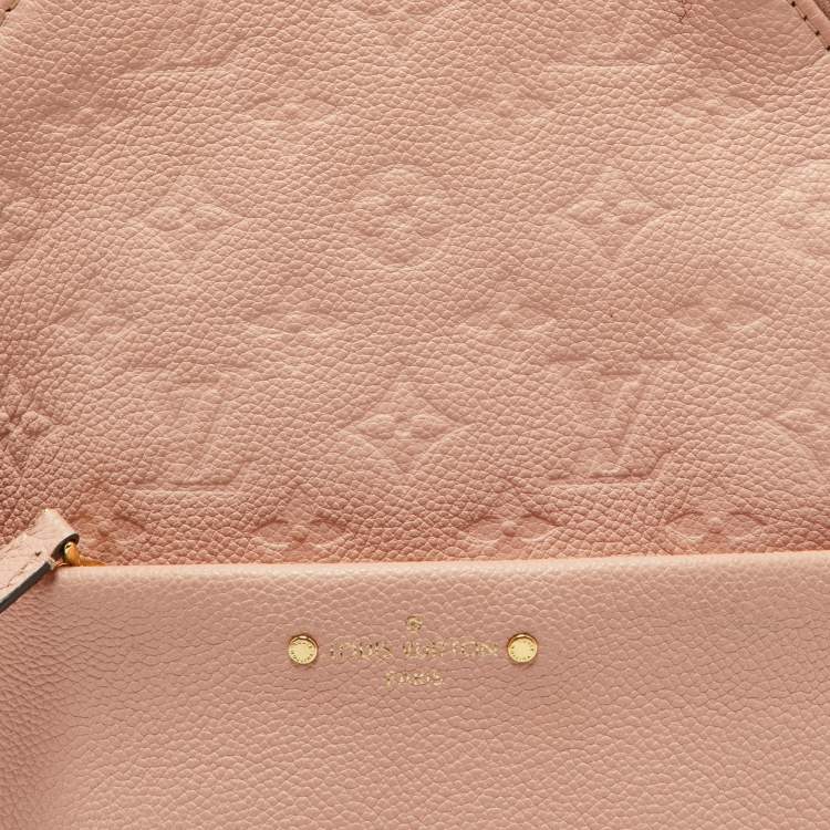 Pre Owned Louis Vuitton Rose Poudre Monogram Empreinte Leather Sorbonne Backpack