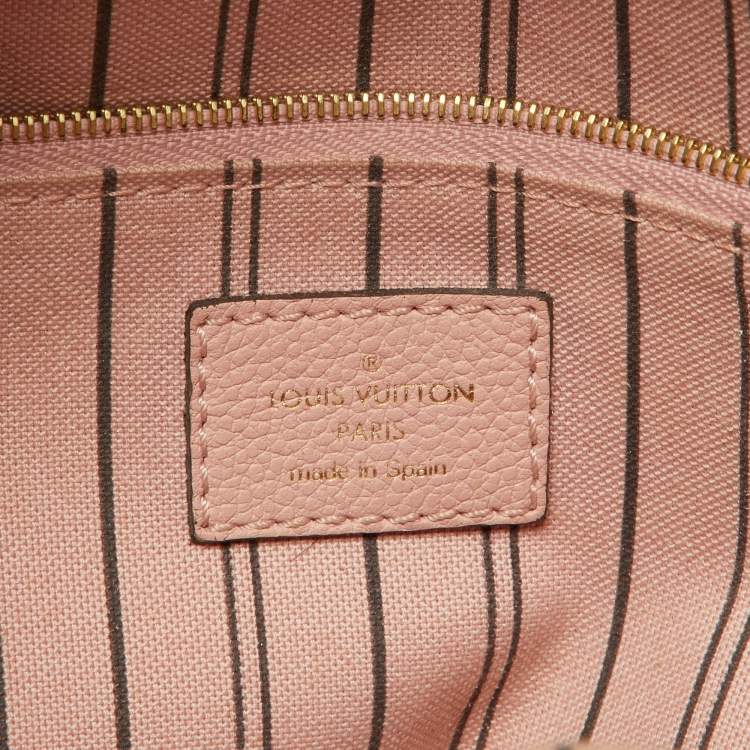 Pre Owned Louis Vuitton Rose Poudre Monogram Empreinte Leather Sorbonne Backpack
