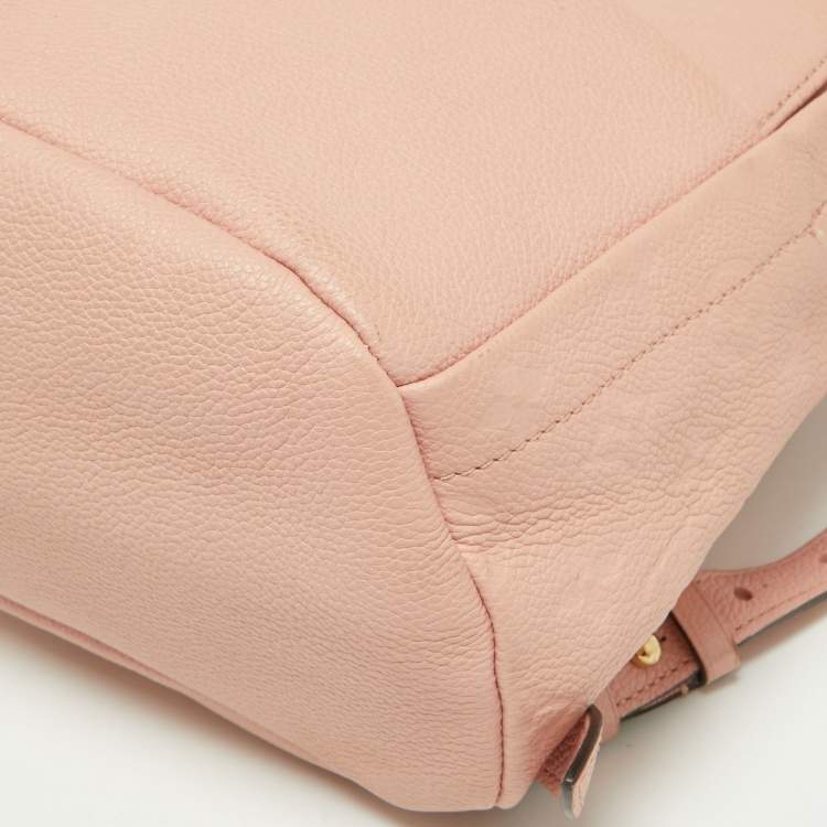 Pre Owned Louis Vuitton Rose Poudre Monogram Empreinte Leather Sorbonne Backpack