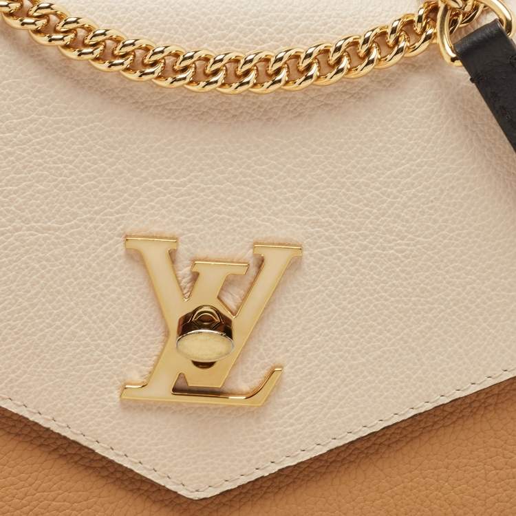 Pre Owned Louis Vuitton Arizona Quartz/Caramel Leather Mylockme Chain Bag
