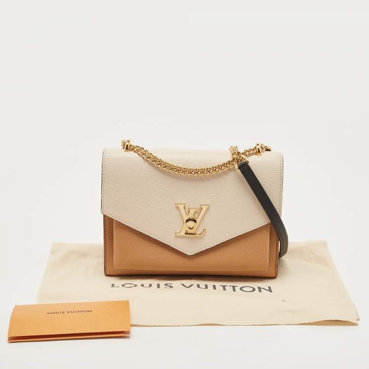 Pre Owned Louis Vuitton Arizona Quartz/Caramel Leather Mylockme Chain Bag