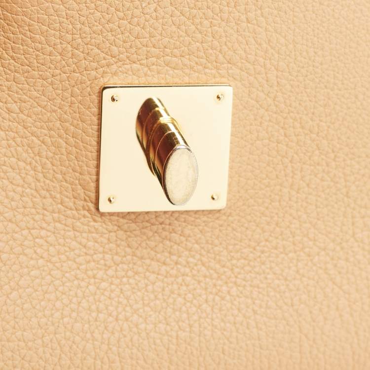 Pre Owned Louis Vuitton Arizona Quartz/Caramel Leather Mylockme Chain Bag