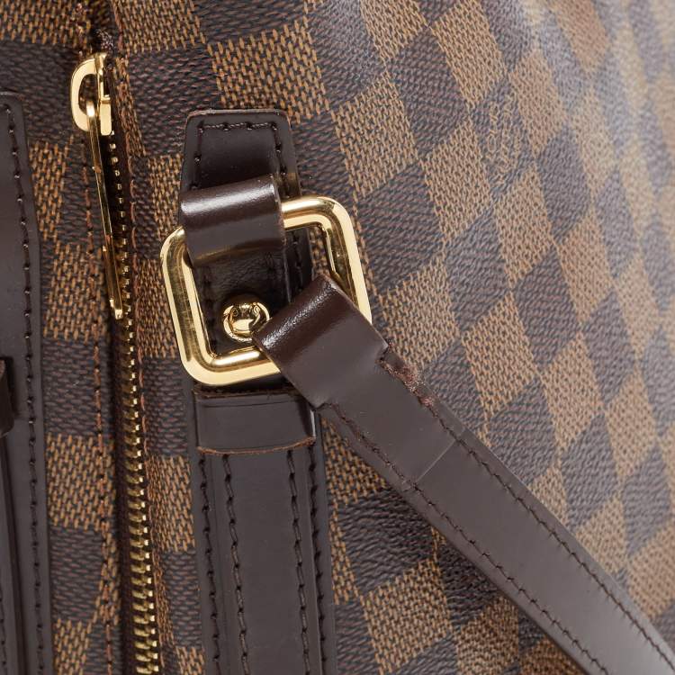Pre Owned Louis Vuitton Damier Ebene Canvas and Leather Cabas Rivington GM Bag