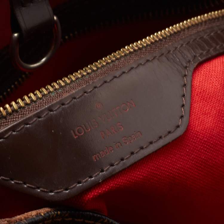 Pre Owned Louis Vuitton Damier Ebene Canvas and Leather Cabas Rivington GM Bag