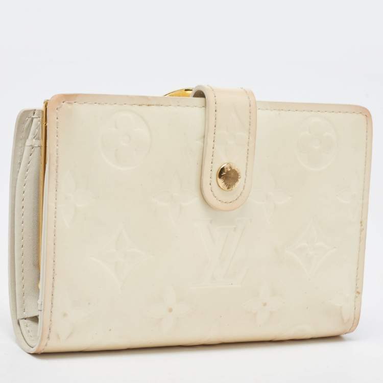 Pre Owned Louis Vuitton Perle Monogram Vernis French Wallet
