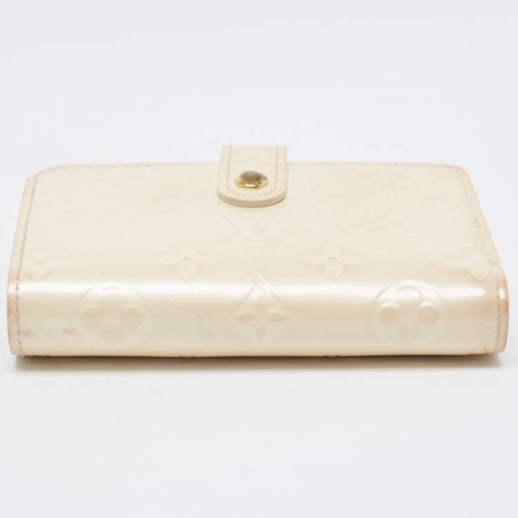 Pre Owned Louis Vuitton Perle Monogram Vernis French Wallet