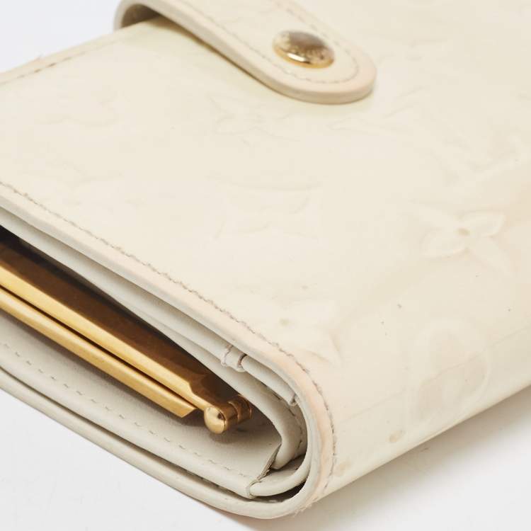 Pre Owned Louis Vuitton Perle Monogram Vernis French Wallet